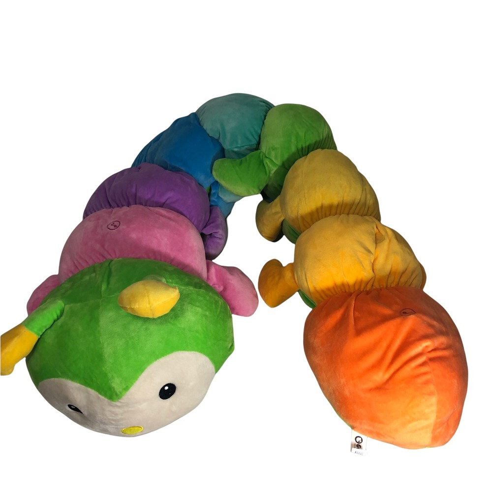 Goffa Jumbo Caterpillar Musical‎ Rainbow Plush 54" Super Soft Alphabet Learning